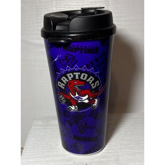 Toronto Raptors Vintage Travel Mug With Lid By Whirley DrinkWorks! Purple Black - Picture 4 of 8